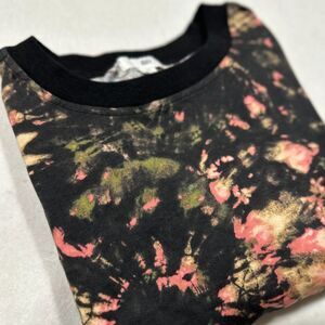BP Men's Black with Pink Tie-Dye Short Sleeve Shirt Size Medium